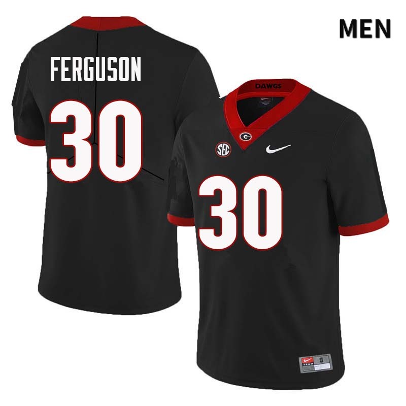 Georgia Bulldogs Men's Ed Ferguson #30 Black Stitched College UGA Football Jersey 23BV012YP